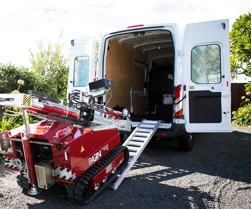 CPT machine being loaded into Topdrill van