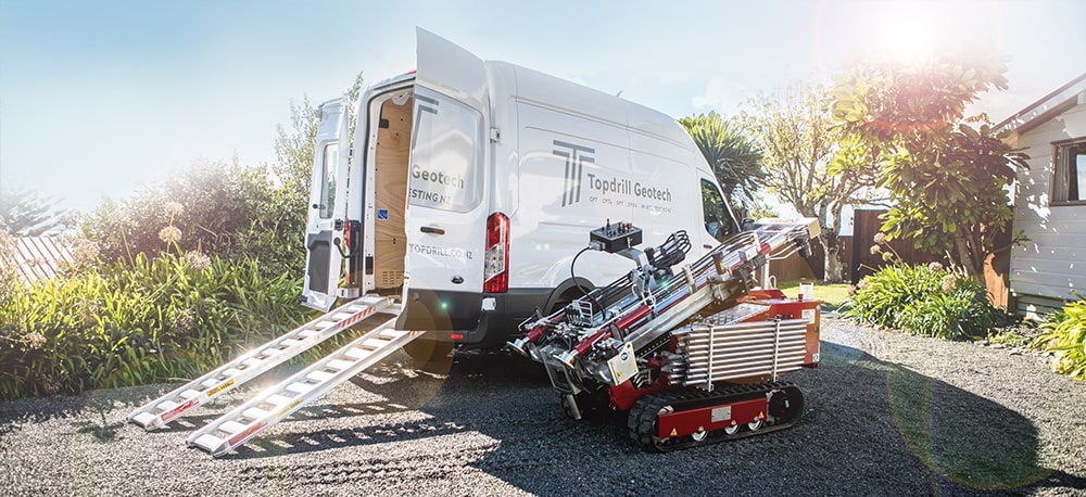 CPT machine next to Topdrill van